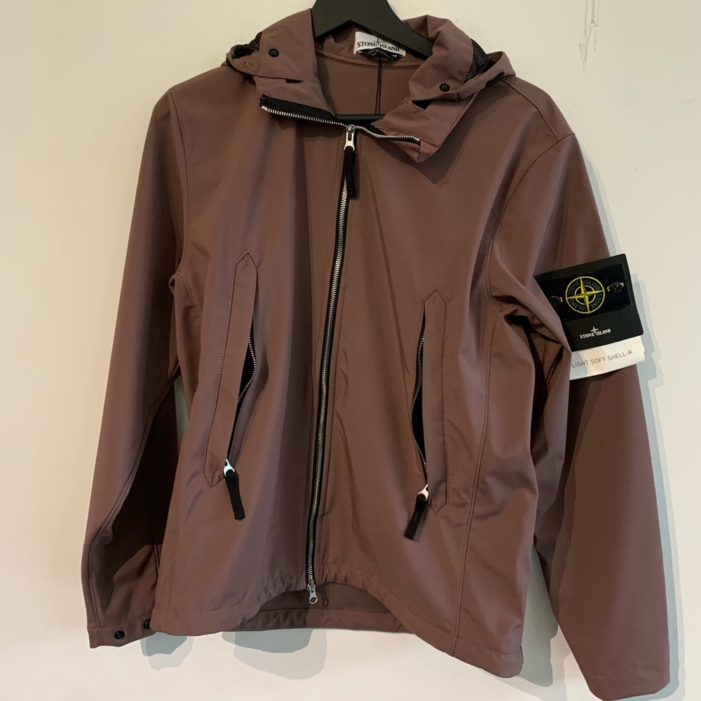 Stone Island Light Soft Shell Jacket - Mahogany